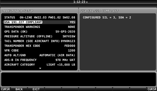 FAR ADS-B Out Compliance Page