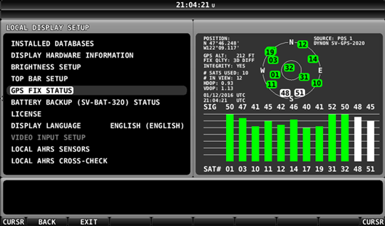 GPS Fix Status Page