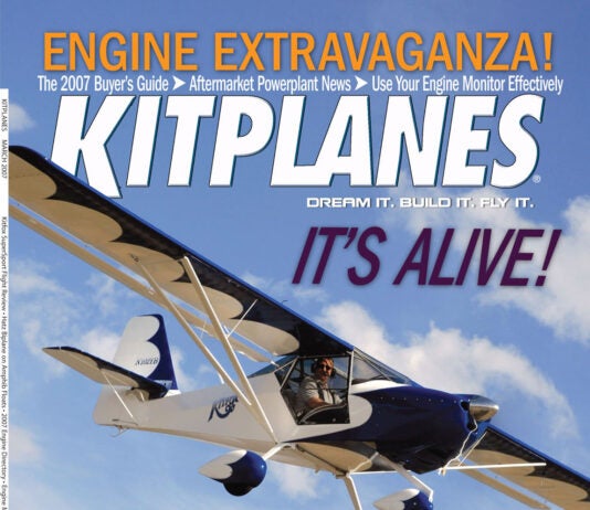 Kitplanes March 2007 cover