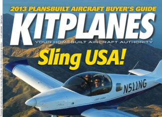 Kitplanes January 2013 cover