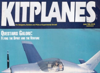 Kitplanes June 1992 cover