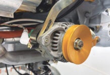 Denso alternator pulley on a Lycoming engine