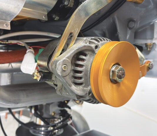 Denso alternator pulley on a Lycoming engine