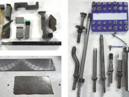 Collection of tools - bucking bars and back plates for riveting.