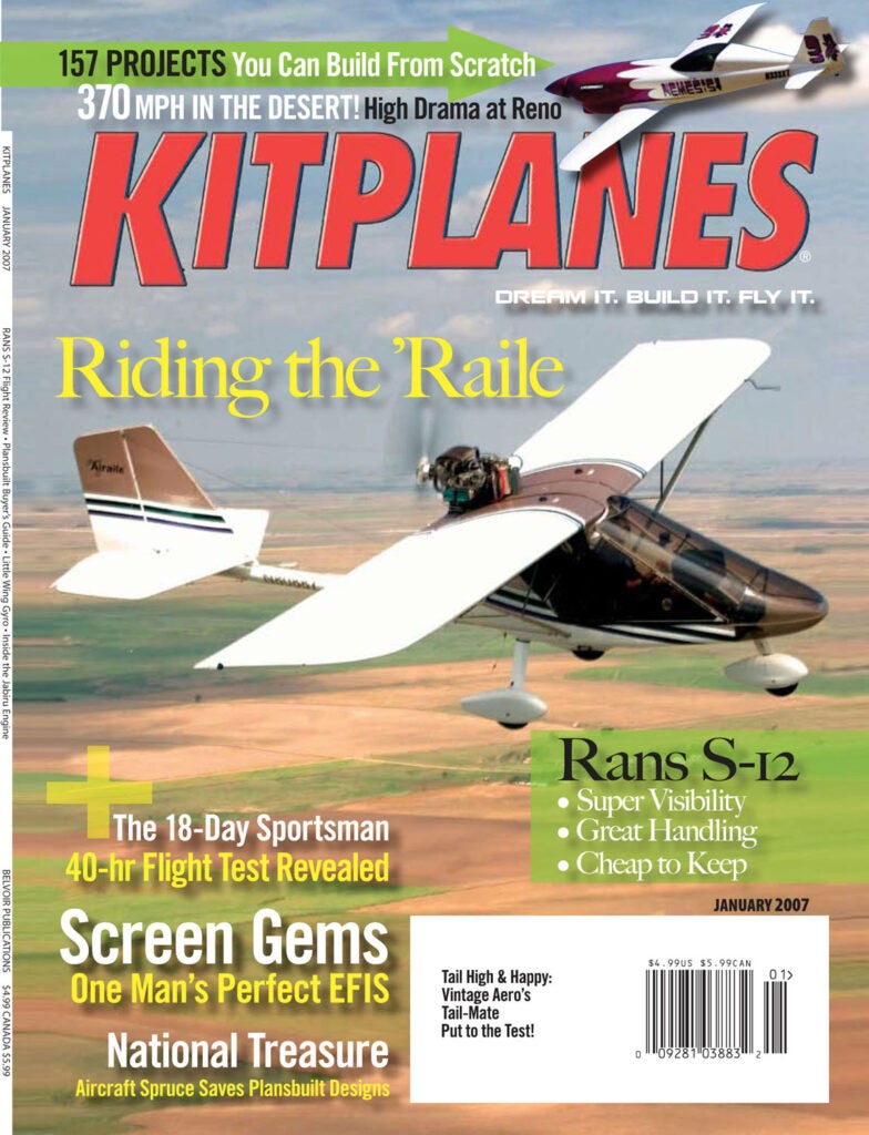 Kitplanes January 2007 cover