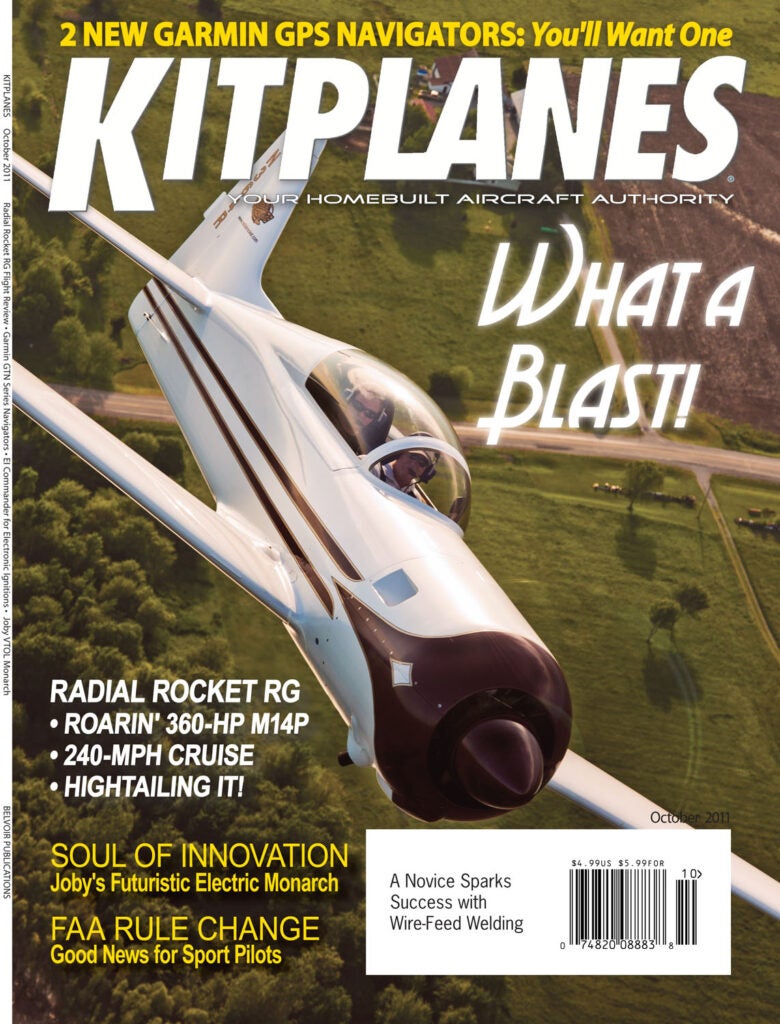 Kitplanes October 2011 cover