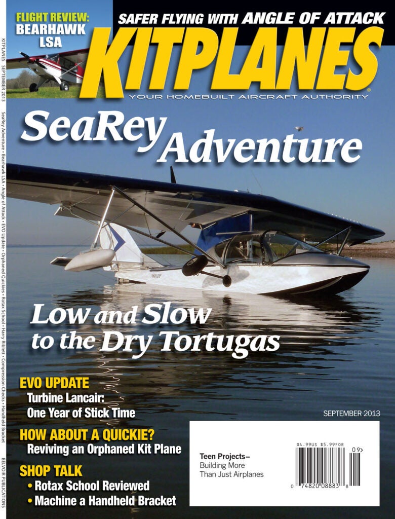 Kitplanes September 2013 cover