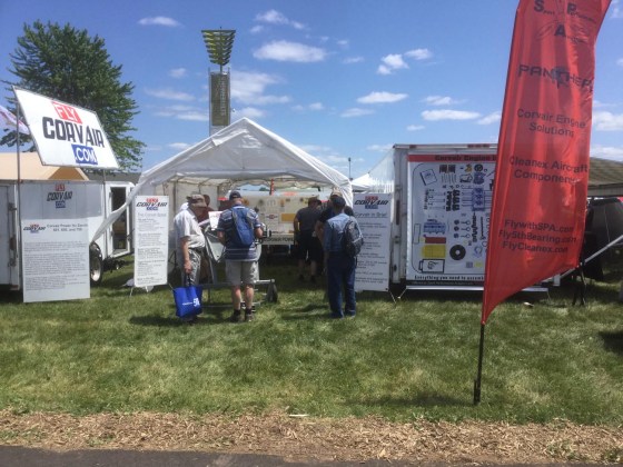 vendors set up at oshkosh 12