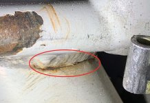 Cracked Landing Gear Weldment