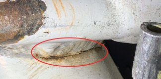 Cracked Landing Gear Weldment