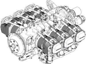 lycoming engine line drawing