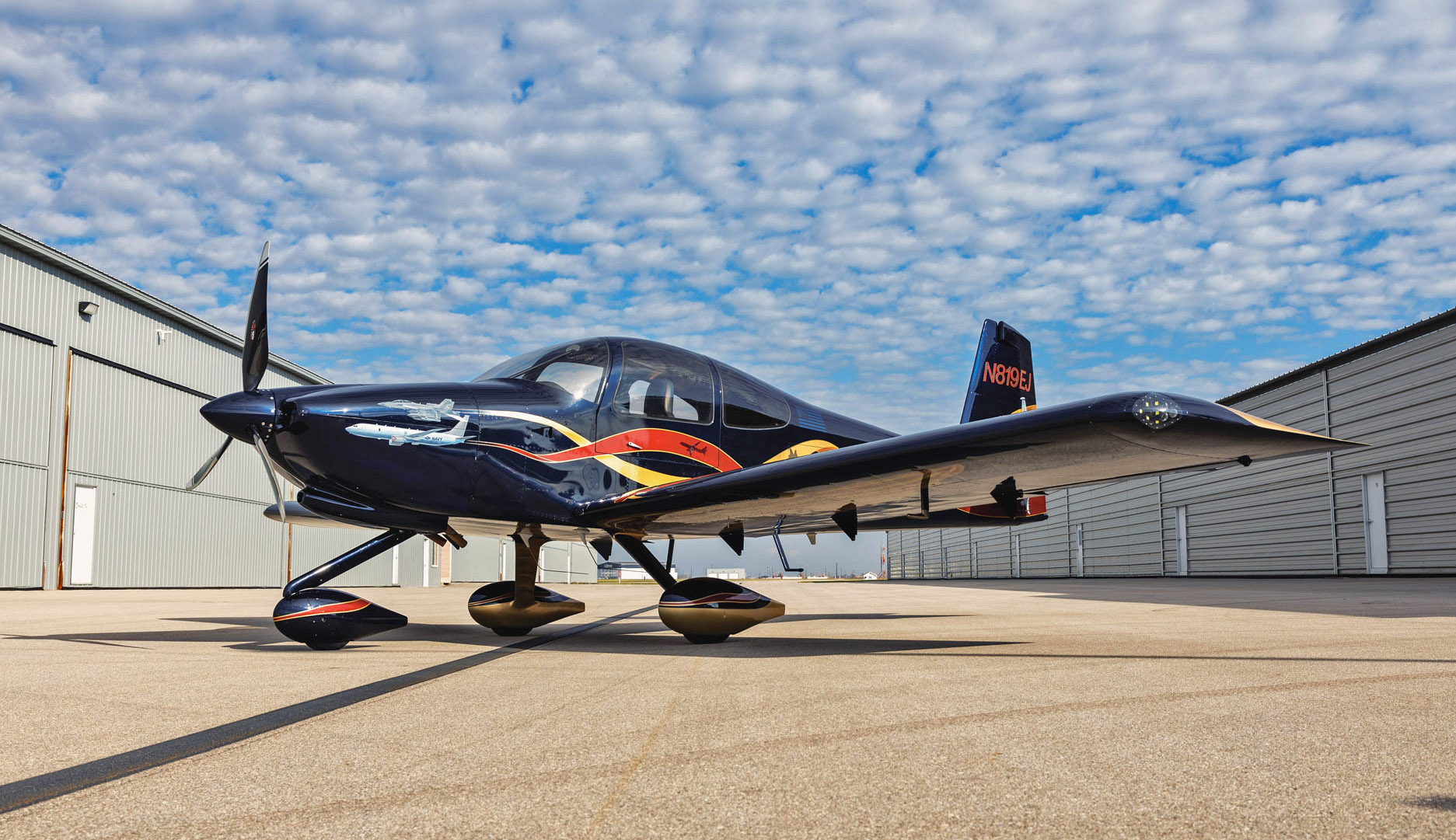Lietzan RV-10 with the elaborate paint job