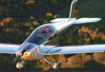 Polishing leads to a shiny airplane. Sonex in flight