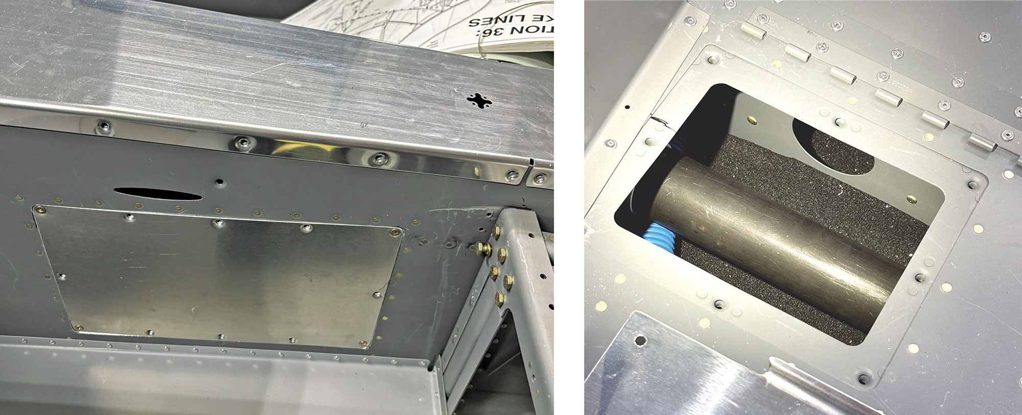 Tunnell inspection cover for RV 10