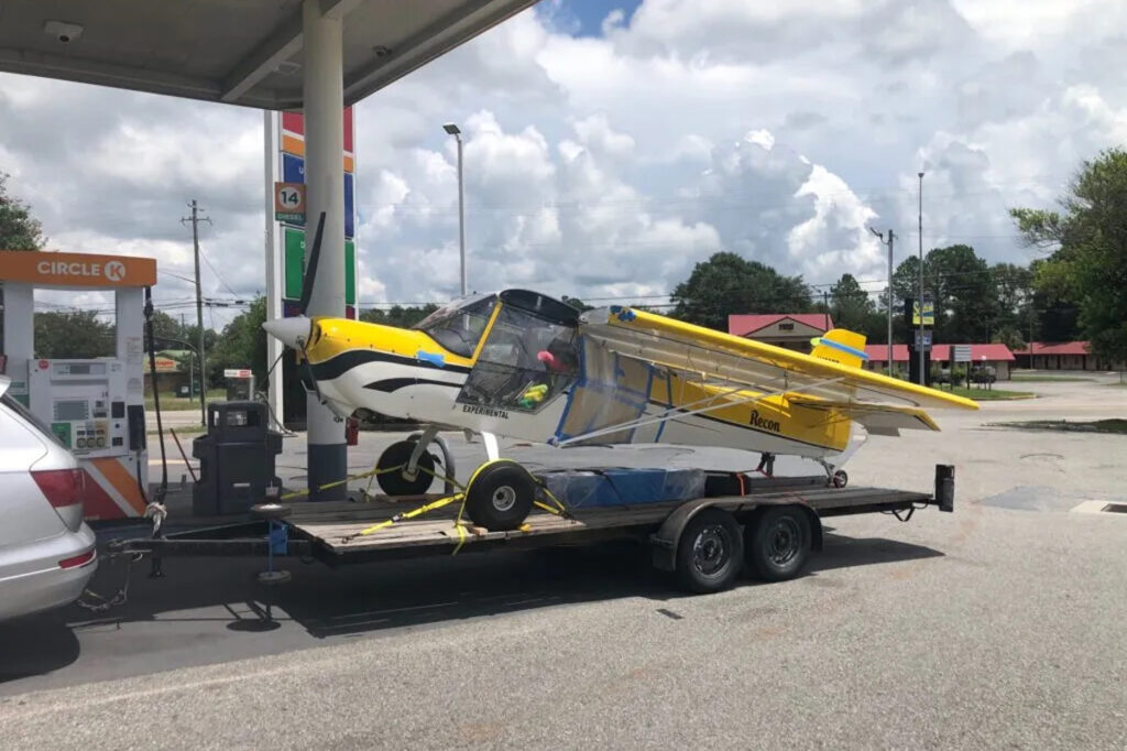 The Recon with its wings neatly folded for easy transport.