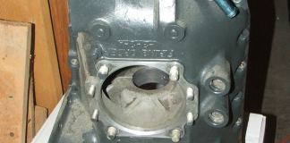 A D For Effort O-290G case with the nose machined for flight use. The mounting lugs were not “countersunk” for conical bushings on this engine. Look for a later article on making the engine mounts.