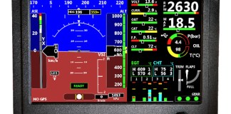 The integrated ECLIPSE NG features a very sunlight readable display that shows the engine and all flight data organized in one or more pages. [Credit: Fielden Aero LLC]