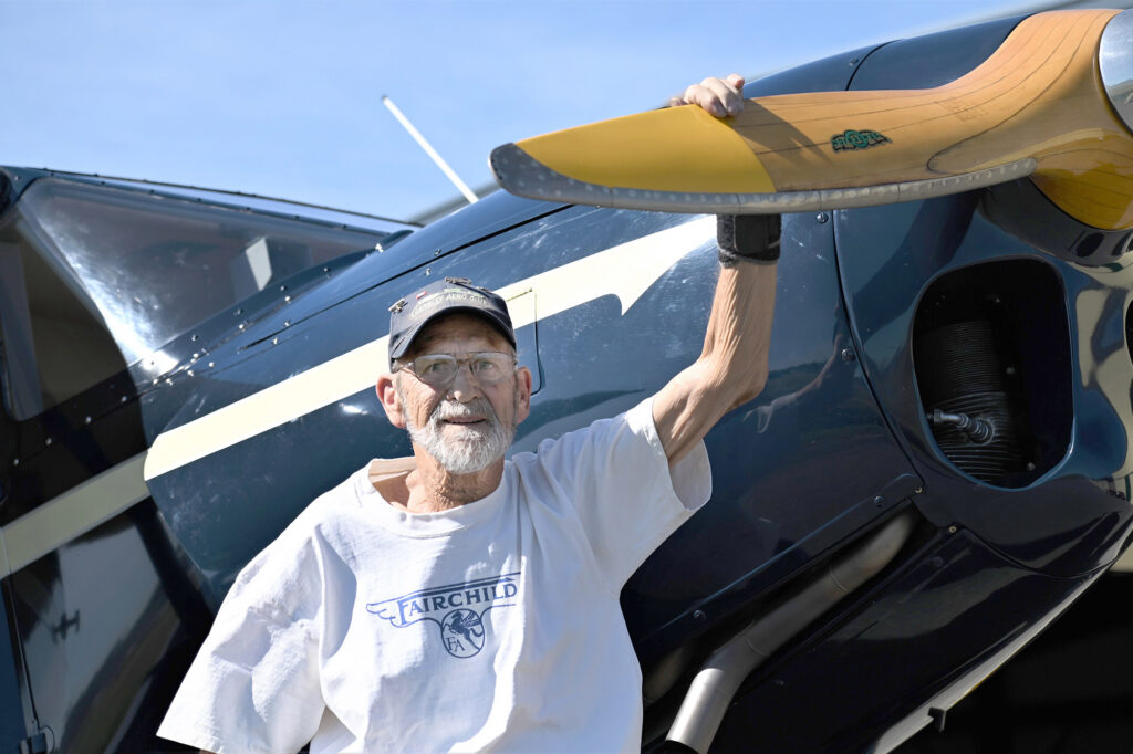 The proud owner, restorer, and pilot, Werner Griesbeck.